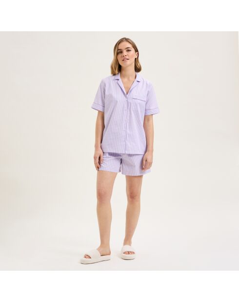 Pyjama en coton Essentiv mauve