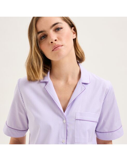 Pyjama en coton Essentiv mauve