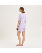 Pyjama en coton Essentiv mauve