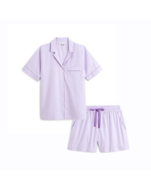 Pyjama en coton Essentiv mauve