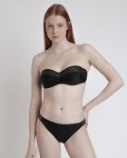 2-teiliger Badeanzug mit schwarzem Punk-Strandband