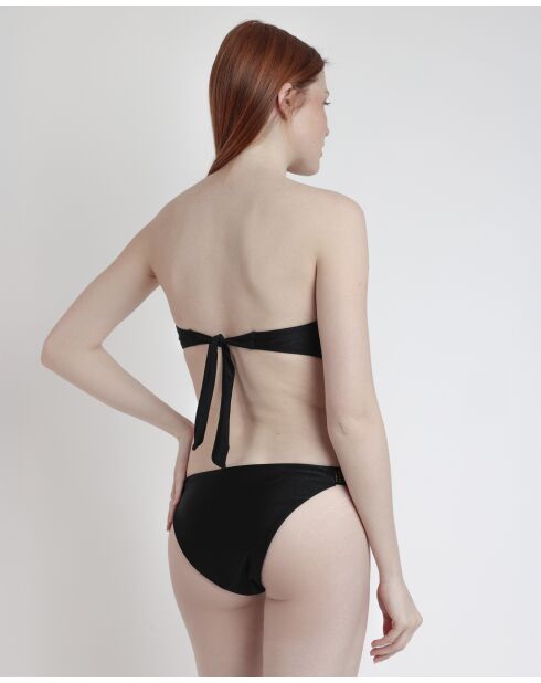 Costume da bagno 2 pezzi con fascia da spiaggia in stile punk nero