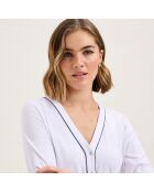 Chemise de nuit en coton Éléonore blanche