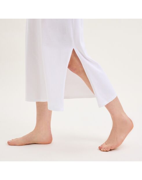 Chemise de nuit en coton Éléonore blanche