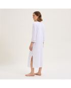 Chemise de nuit en coton Éléonore blanche