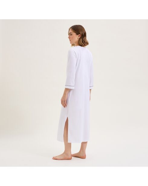 Chemise de nuit en coton Éléonore blanche