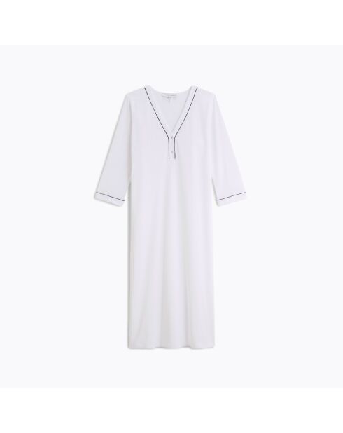 Chemise de nuit en coton Éléonore blanche