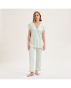 Pyjama en coton Romane jade