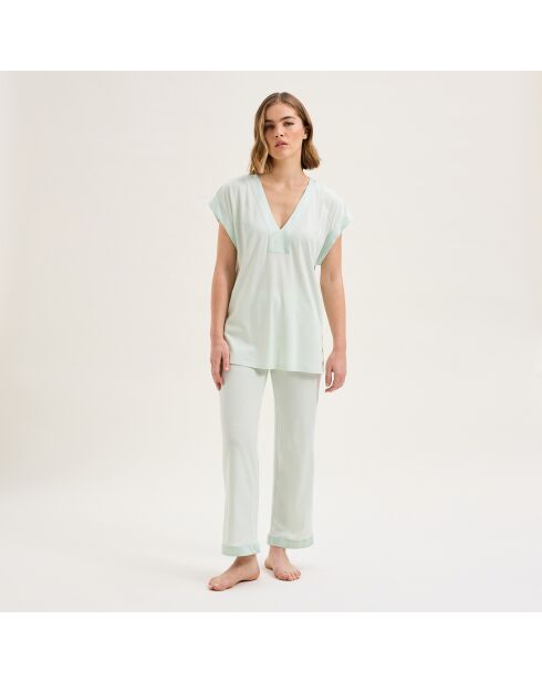 Pyjama en coton Romane jade