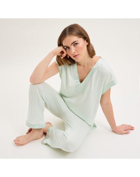 Pyjama en coton Romane jade