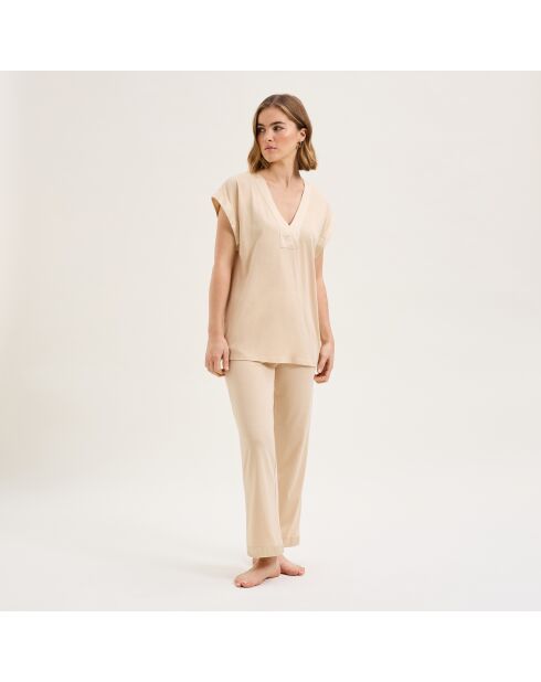 Pyjama en coton Romane dune