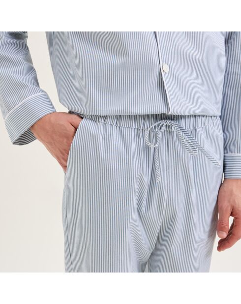 Pyjama en coton Henri bleu