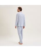Pyjama en coton Henri bleu
