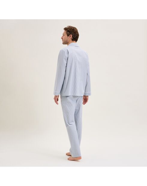 Pyjama en coton Henri bleu