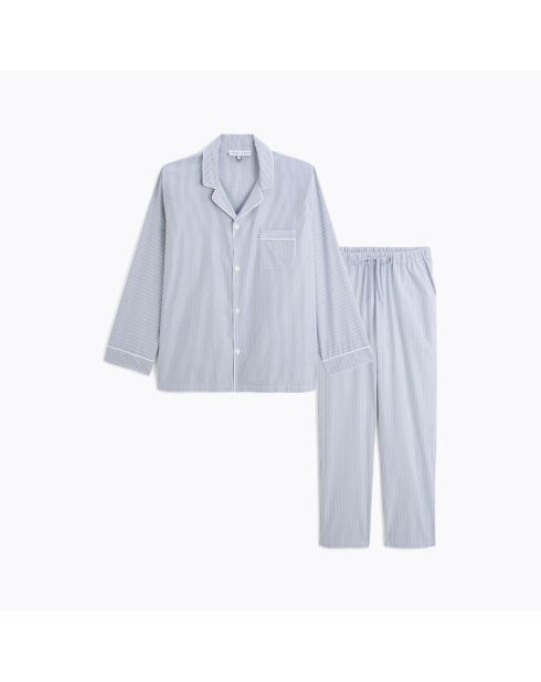 Pyjama en coton Henri bleu