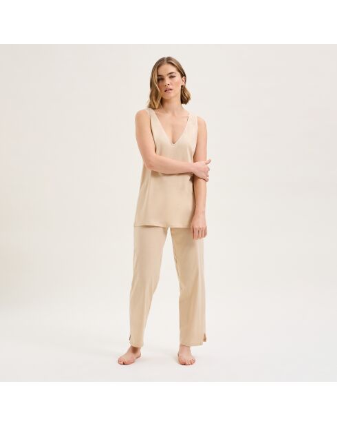 Pyjama en coton Eleonore dune