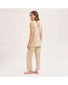 Pyjama en coton Eleonore dune