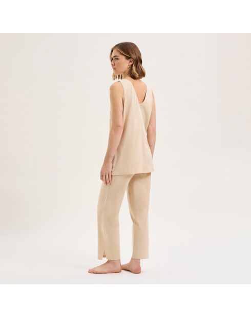 Pyjama en coton Eleonore dune