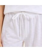 Pyjama en coton Mathilde blanc