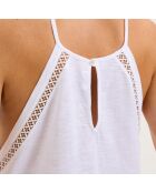 Pyjama en coton Mathilde blanc