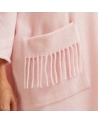 Poncho en laine Eponyme rose