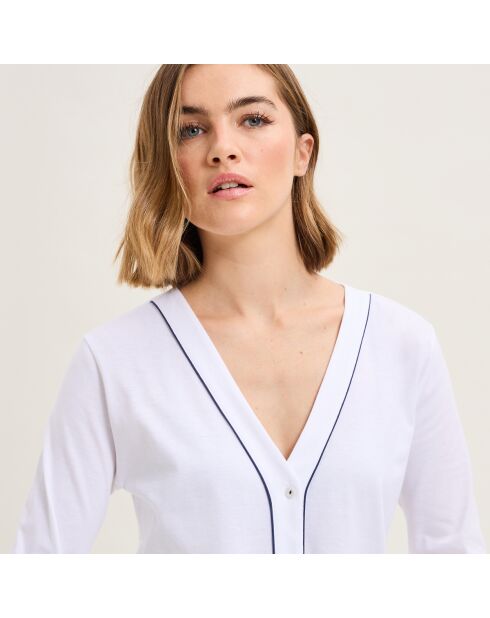 Pyjama en coton Eleonore blanc