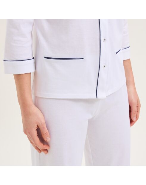 Pyjama en coton Eleonore blanc