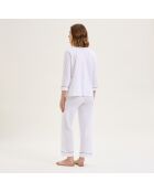 Pyjama en coton Eleonore blanc