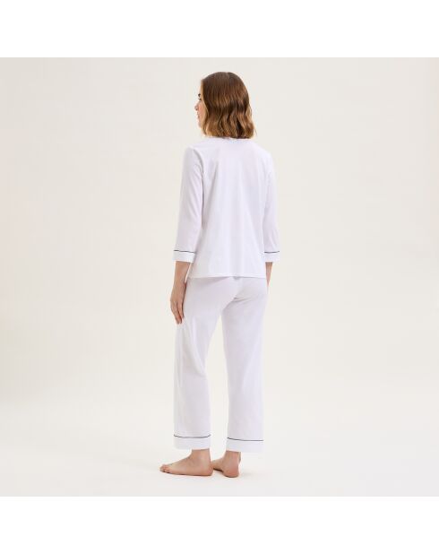 Pyjama en coton Eleonore blanc