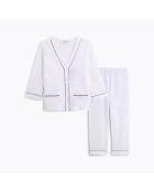 Pyjama en coton Eleonore blanc
