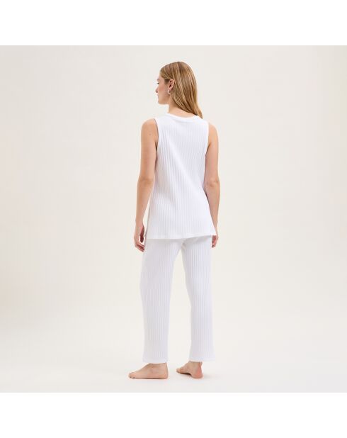 Pyjama en coton Apolline blanc