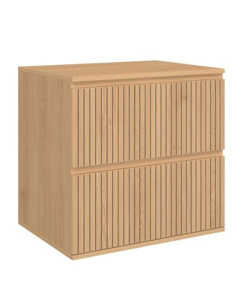 Meuble sous vasque Faustine 2 tiroirs bois - 60x45x60 cm
