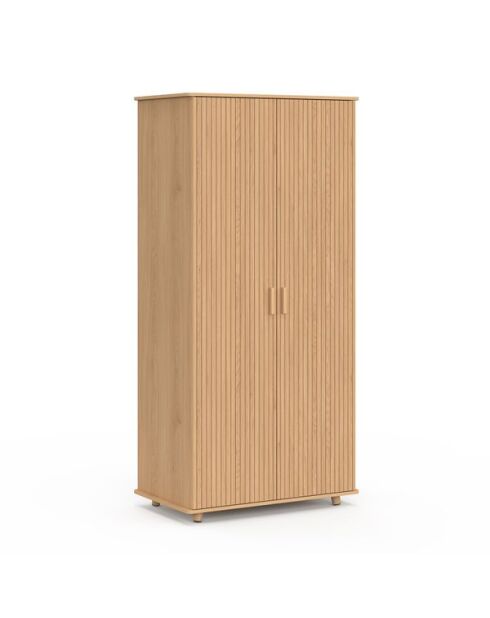 Armoire penderie Albane 2 portes bois - 80x48x167 cm