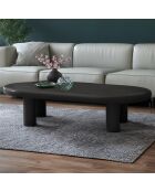 Mesita redonda con patas de columna Roady negras - 160x40x40 cm