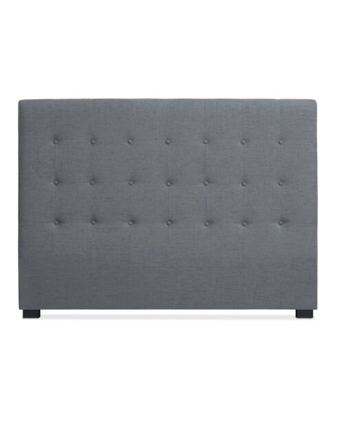 Tête de lit Luxor tissu gris - 160x8x120 cm