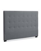 Tête de lit Luxor tissu gris - 160x8x120 cm