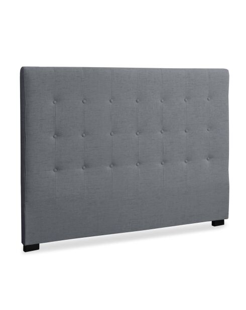 Tête de lit Luxor tissu gris - 160x8x120 cm