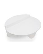 Set aus 2 Glowik Design-Couchtischen mattweiß - 90x90x35 cm