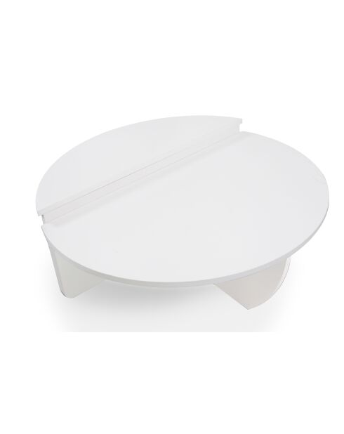 Set aus 2 Glowik Design-Couchtischen mattweiß - 90x90x35 cm