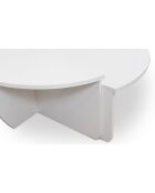 Set aus 2 Glowik Design-Couchtischen mattweiß - 90x90x35 cm