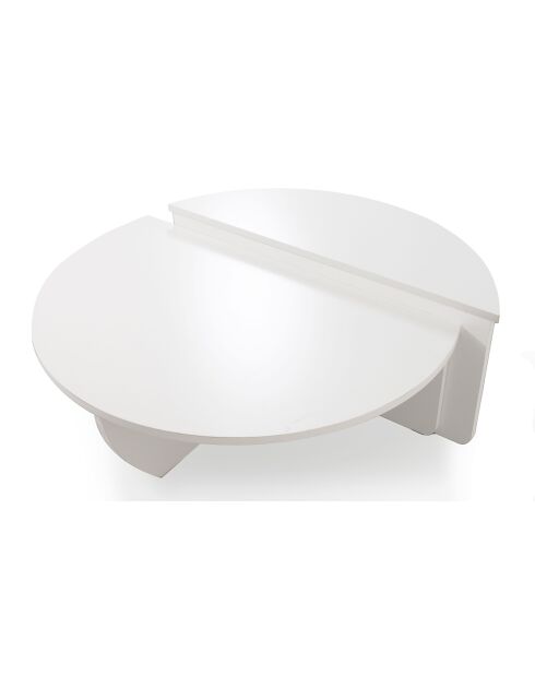 Set aus 2 Glowik Design-Couchtischen mattweiß - 90x90x35 cm