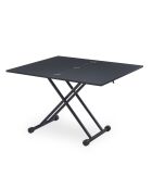 Mesita elevable Carrera negra carbón - 114x100x39/76.3 cm