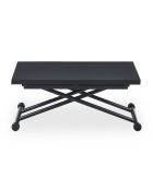 Mesita elevable Carrera negra carbón - 114x100x39/76.3 cm