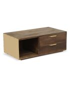 Mesita Firmin de madera y metal dorado - 110x59x38 cm