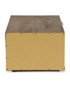 Mesita Firmin de madera y metal dorado - 110x59x38 cm