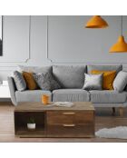 Mesita Firmin de madera y metal dorado - 110x59x38 cm