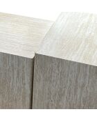 3 Beigefarbene Couchtische mit Travertineffekt von Balkor