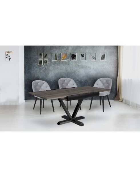 Tavolo Newick vintage in legno - 90/180x90x75 cm