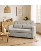 Komaria 2-Sitzer-Schlafsofa aus Kord, 133 x 94 x 87 cm, helltaupe
