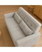 Komaria 2-Sitzer-Schlafsofa aus Kord, 133 x 94 x 87 cm, helltaupe